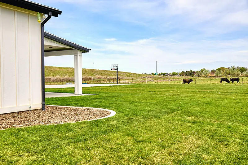 grass area outside Live Strong House
