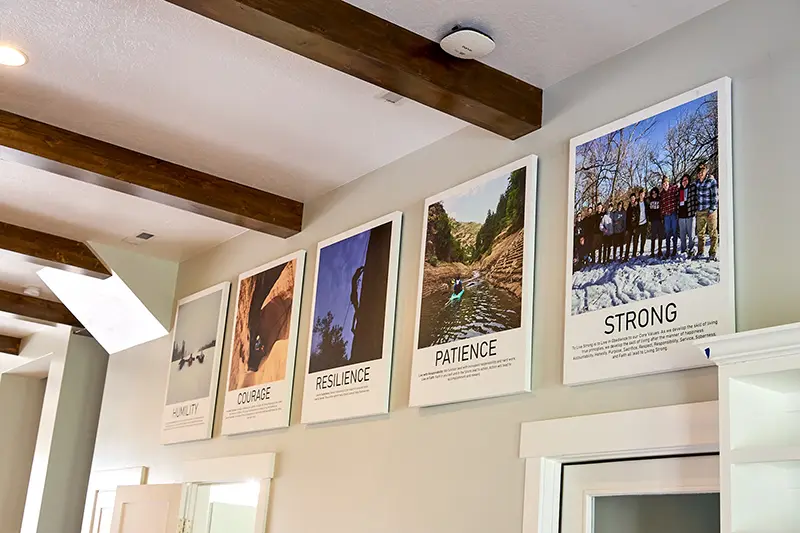 Motivation posters on the wall at LSH