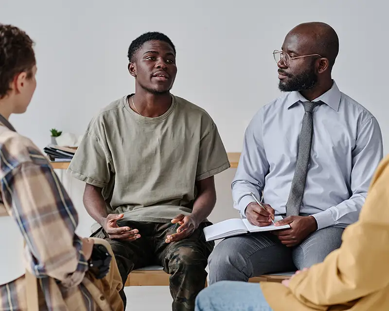 Group therapy with young men